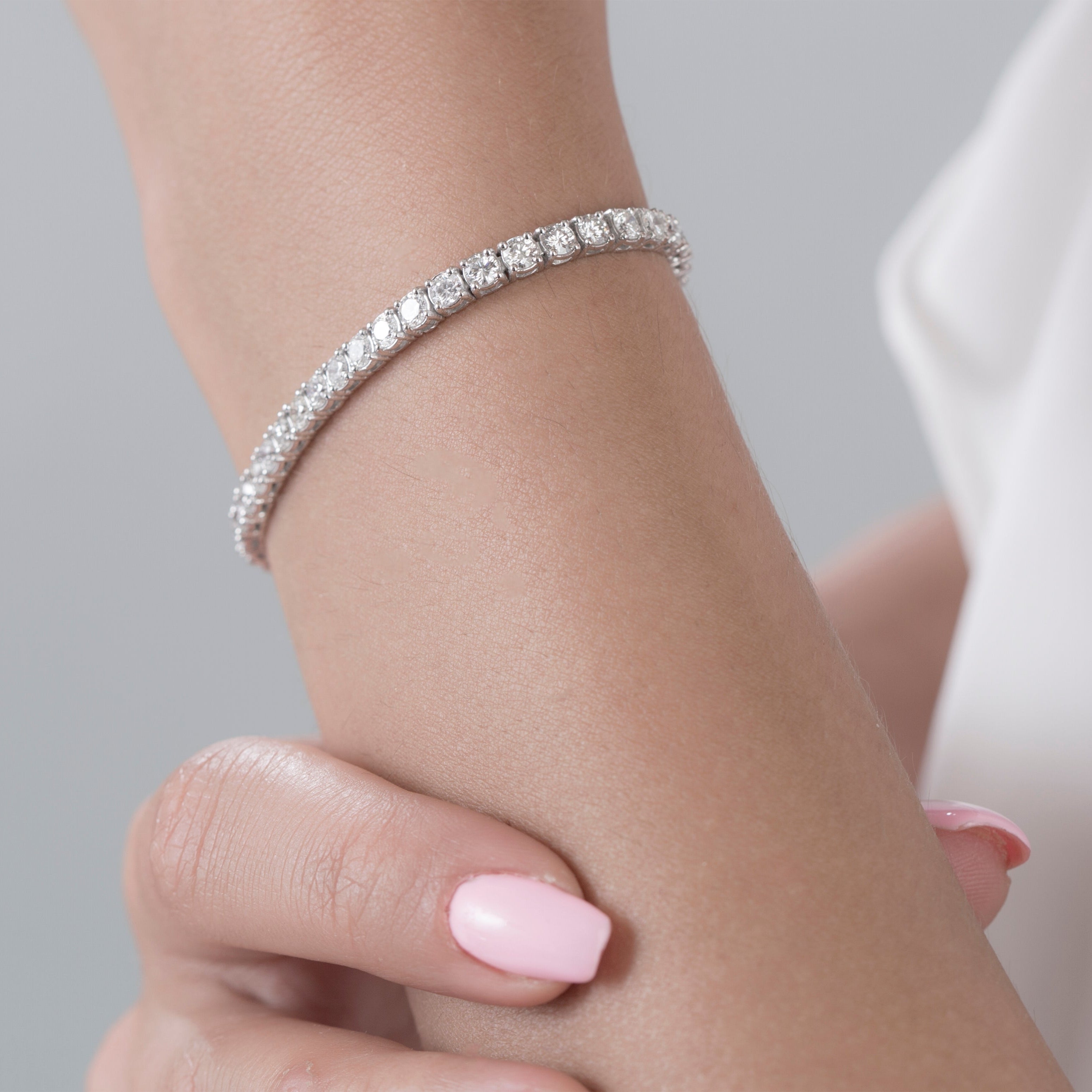 14k gold diamond tennis bracelet