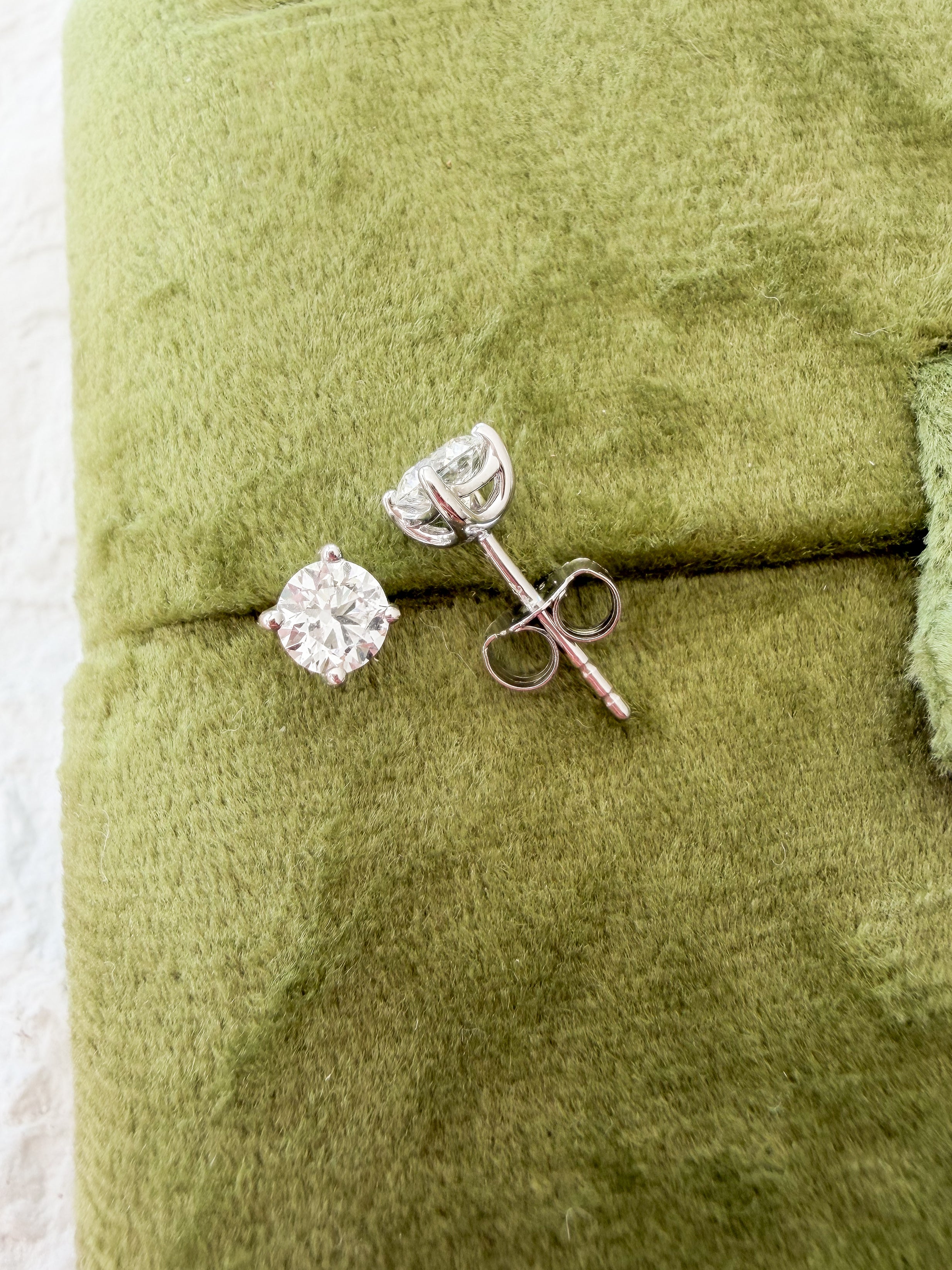 Diamond Stud Earrings | 1ct TDW | 9K White Gold