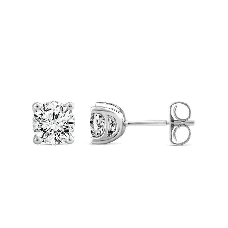Diamond Stud Earrings | 1ct TDW | 9K White Gold