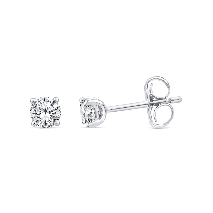 Diamond Stud Earrings | 9K White Gold | 0.25ct TDW