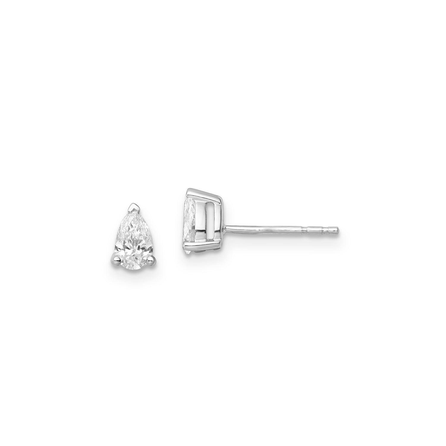 Pear Diamond Earrings | White gold