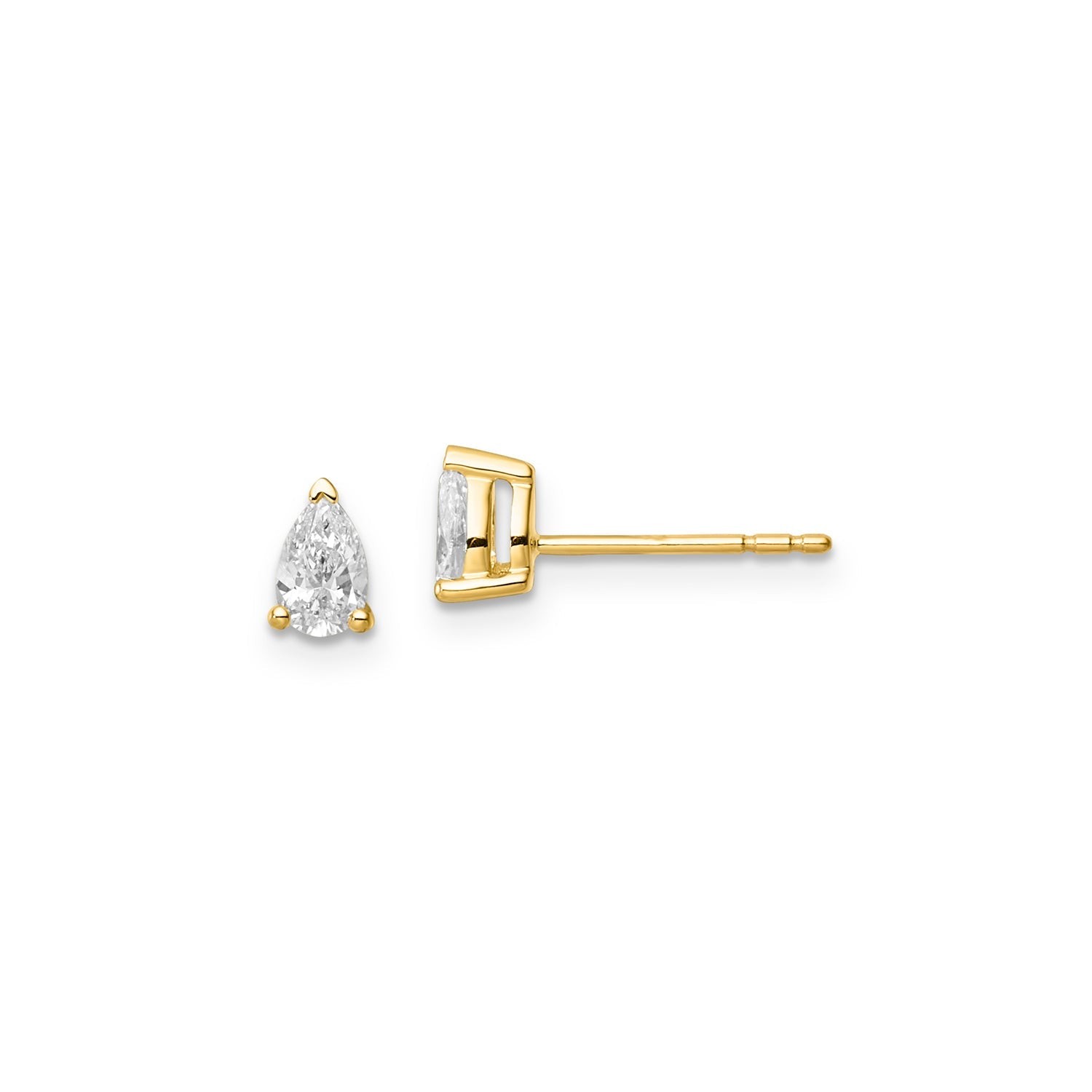 Pear Diamond Earrings | Yellow gold