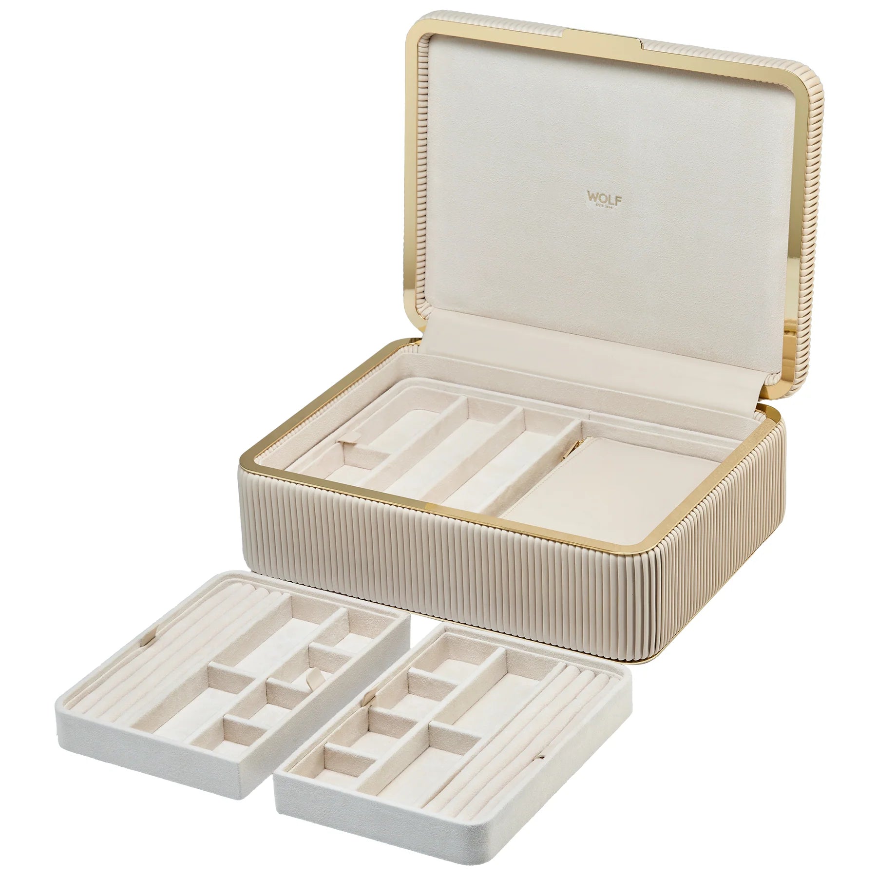 Wolf | "Bella" large jewellery box | Bone