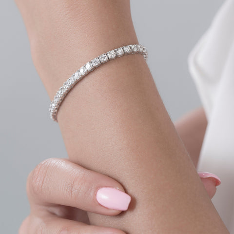 14k gold diamond tennis bracelet
