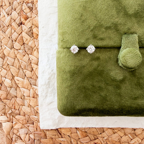 Diamond Stud Earrings | 1ct TDW | 9K White Gold