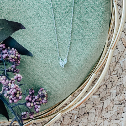 Diamond Marquise Necklace | 9K White Gold