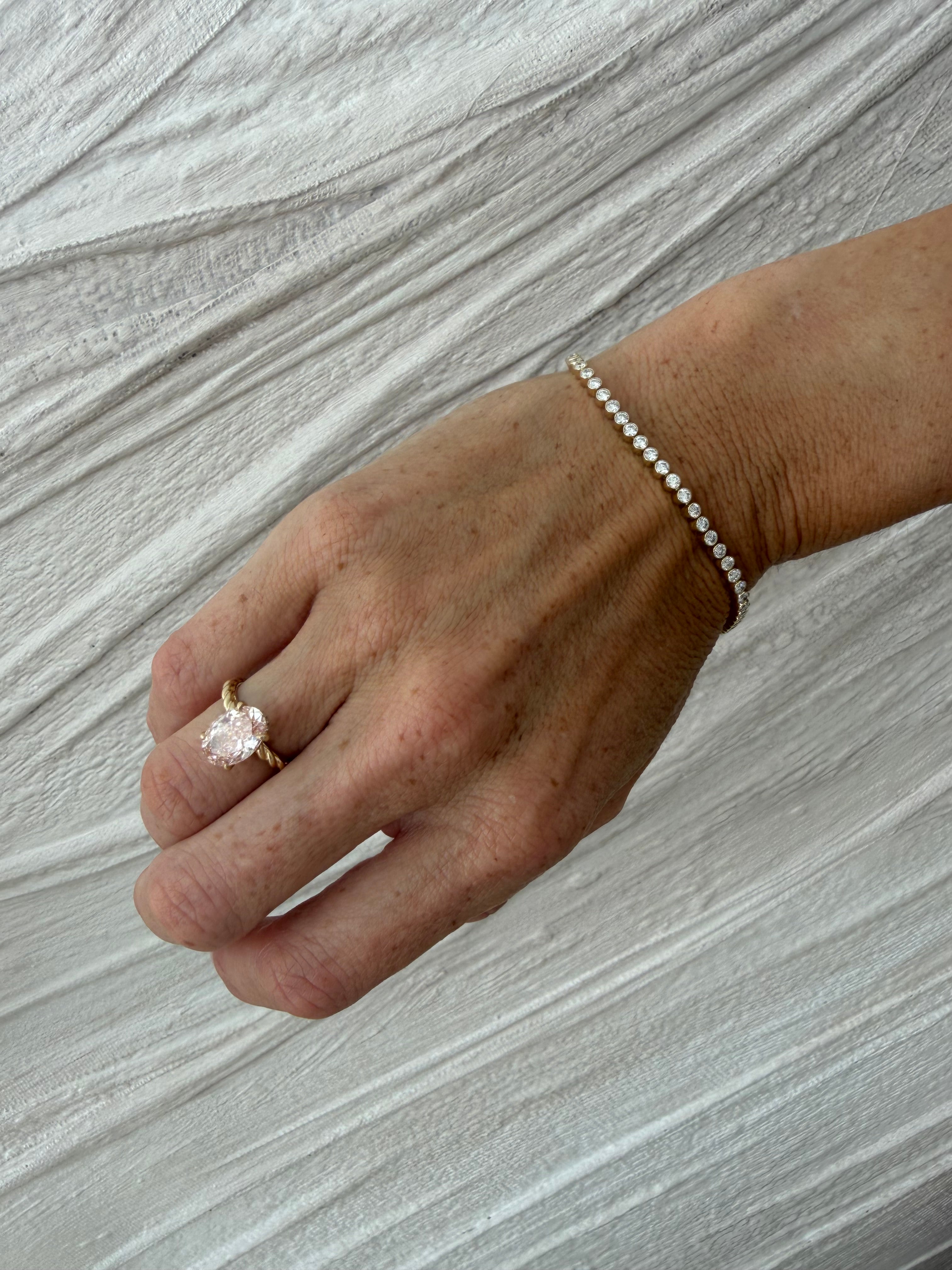 “Bella” | Pink Diamond Ring | 2.5ct or 3ct | 14k yellow gold