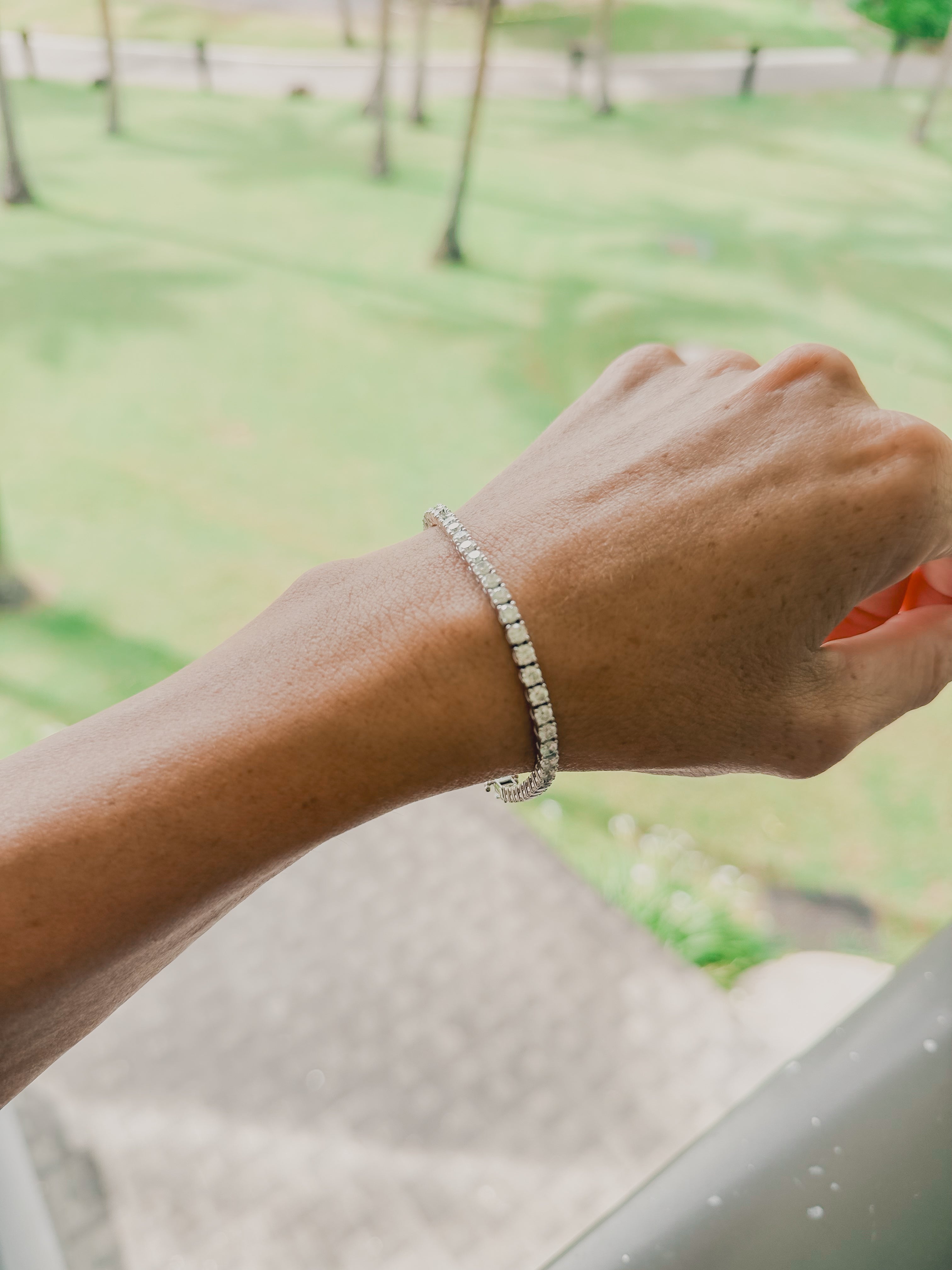 14k gold diamond tennis bracelet