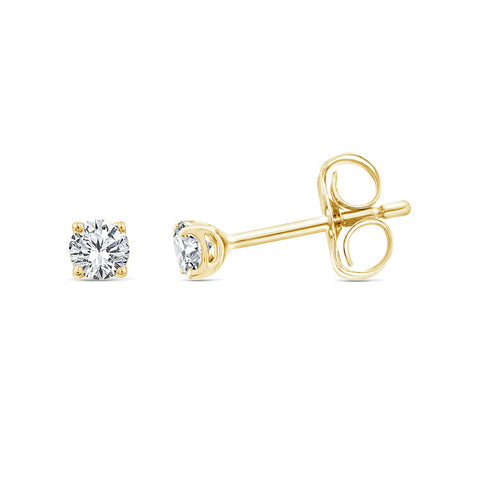 Diamond Stud Earrings | 9K Yellow Gold | 0.25ct TDW