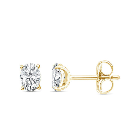 2.00ct Lab Grown Diamond Earrings in 9K Yellow Gold
