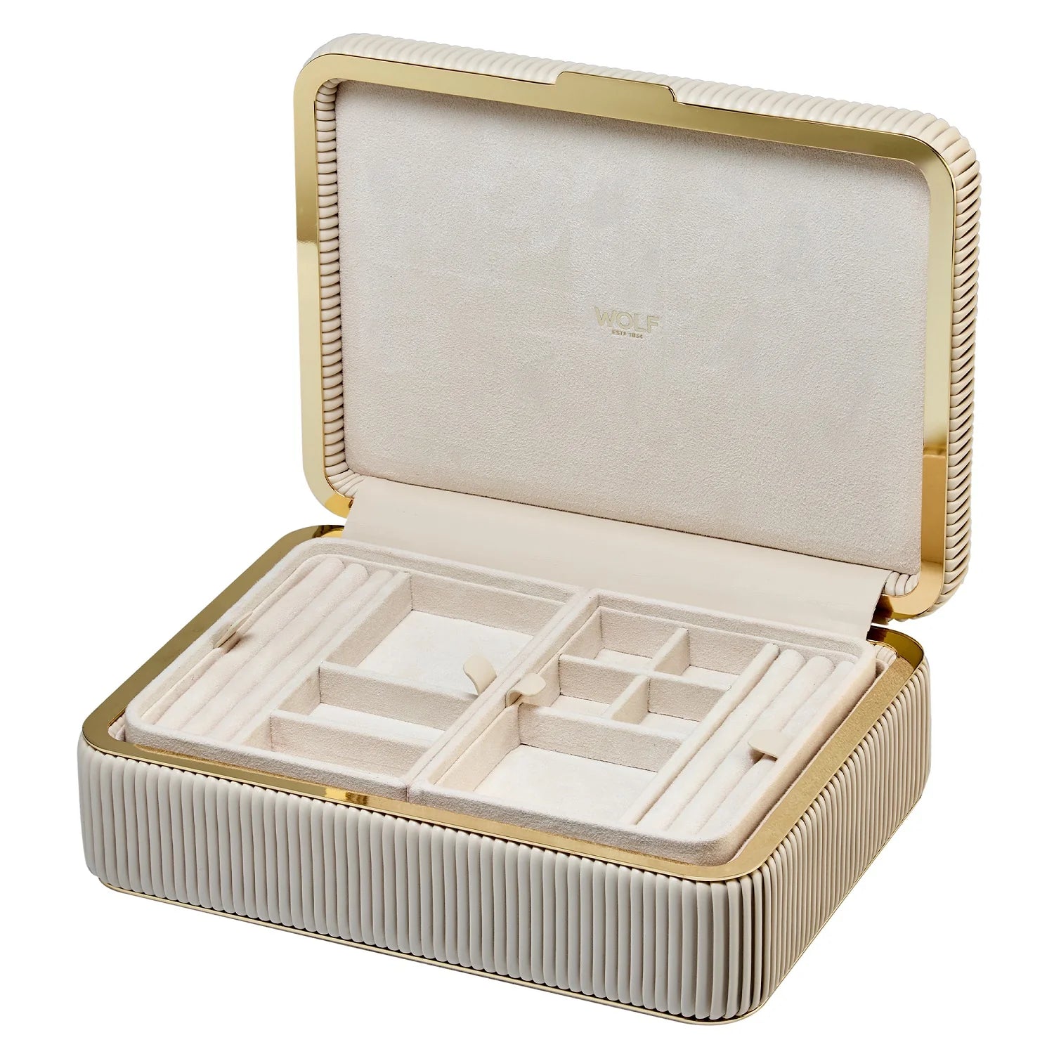 Wolf | "Bella" medium jewellery box | Bone